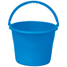 BUCKET WITH PLASTIC HANDLE 5LTR BLUE 