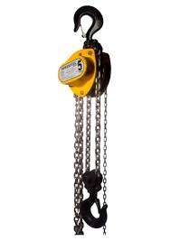 Manual Chain Pulley Block Upper and Lower Hooks  1 Ton (3 Lift in 1 Mtr)