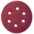 VELCRO DISC 6 INCH X 6H 80 GRIT RED