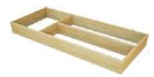 BAMBOO DRAWER ORGANISERS - BOX FRAME ( FOR TANDEMBOX AND LEGRABOX) DRAWER MODULE 200MM