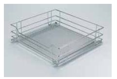 VEGETABLE BASKET PULL OUT FOR CABINET WIDTH 600MM PREMEA SILVER GREY