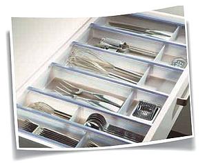 CUISIO CUTLERY INSERT FOR 450 MM DRAWER WIDTH, WHITE- TRANSLUCENT (for Tandembox NL500mm Only)