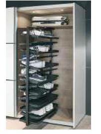 REVOLVING SHOE RACK 1680 M HEIGHT 365 MM DEPTH 720MM WIDTH BLACK