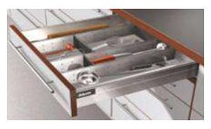 TANDEMBOX PLUS M-HEIGHT STAINLESS STEEL STANDARD DRAWER WITH A WEIGHT CAPACITY: 30 Kg FOR A NOMINAL LENGTH OF 500mm