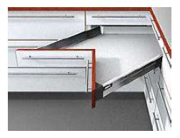 TANDEMBOX PLUS D-HEIGHT GREY 65 KG SPACECORNER UNIT FOR RIGID FRONTS FOR A NOMINAL LENGTH OF 650 MM