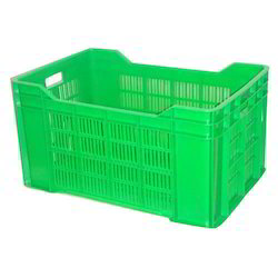 Crate 400*300*100 Green crate with Handle Provision