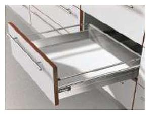 TANDEMBOX PLUS D-HEIGHT STAINLESS STEEL STANDARD DRAWER WITH A WEIGHT CAPACITY: 30 Kg FOR A NOMINAL LENGTH OF 500mm