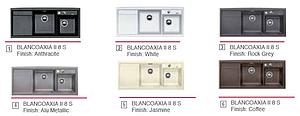 BLANCOAXIA II 8S DOUBLE BOWL WITH DRAINBOARD SINK IN COFFEE COLOR (1160MMX500MMX190MM)