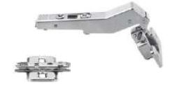 CLIP TOP 45 II ANGLED HINGE FOR OVERLAY APPLICATION AND CLIP STEEL CRUCIFORM MOUNTING PLATE SET
