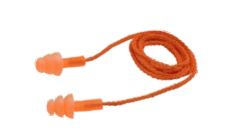 PU FOAM CORDED EARPLUG / DISPOSABLE / BELL SHAPE / ORANGE