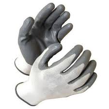 Nitrile white/Gray hand gloves 