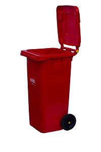 Dust Bin With Wheel 240 L Red