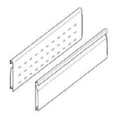 Z37H468S.E TANDEMBOX D height white/R737 dust grey left+right double walled BOXSIDE, Nominal Length =500 mm