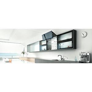 AVENTOS HF GREY LIFT SYSTEM WITH SERVO-DRIVE FOR WOODEN FRONTS AND WIDE ALUMINIUM PROFILE FRONTS OF HEIGHT = 560 - 710 MM AND POWER FACTOR = 5350 -10150