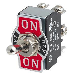 10 Amps DPTD toggle switch with center off