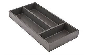 ERGO FIT - CONNECT, PARTITION TRAY, DARK GREY 200mmx 400mm x 50mm