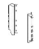 Z30D000S.45 TANDEMBOX SPACE CORNER D Height R9006 white aluminium left back fixing bracket