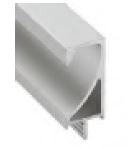 ALUMINIUM PROFILE HANDLE 2500 MM ALUMINIUM SILVER ANODIZED