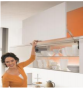 AVENTOS HL WHITE STANDARD LIFT SYSTEM FOR WOODEN FRONTS AND WIDE ALUMINIUM PROFILE FRONTS OF HEIGHT = 400 - 550 MM AND FRONT WEIGHT : 2.75 KG TO 6.75 KG