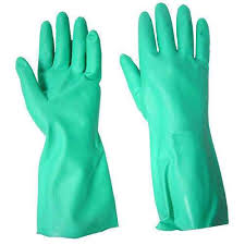 NITRILE RUBBER FLOCK LINE GLOVES 15 CNF SIZE M