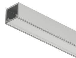 Profile 2102 Brushed Stainless Steel Diffuser White Opal 3000mm