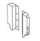 Z30B000S.04 TANDEMBOX B Height R9006 white aluminium left back fixing bracket