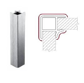 90 degree Two Side Connector for 100MM Silver Skirting