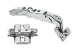 CLIP TOP 155 Degree  WIDE ANGLE UNSPRUNG HINGE FOR OVERLAY APPLICATIONS AND CLIP STEEL CRUCIFORM MOUNTING PLATE SET