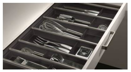 CUISIO CUTLERY INSERT FOR 900 MM DRAWER WIDTH, BLACK (for Legrabox NL500mm Only)