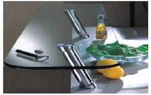 ANGLED WORKTOP SUPPORT GLUEING AGLED TUBE Ø 50MM STEEL CHROME PLATED POLISHED LOAD CAPACITY 15KG