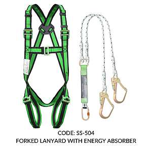 FULL BODY HARNESS TWIN LANYARD WITH ENERGY ABSORBER