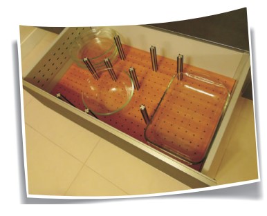 PLATE ORGANISER INSERT FOR DRAWER WIDTH 900MM - WITH 9 PINS(FOR TANDEMBOX ONLY)