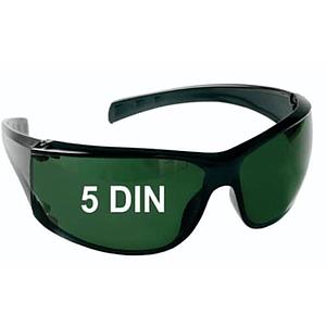POLYCARBONATE FRAME LESS WELDING SPECTACLE WITH CURVED EDGES HARD COATED LENS SHADE 5 DIN