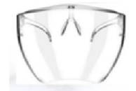 POLYCARBONATE FACESHIELD TO BE WORN OVER EARS ANTIFOG AND HARD COATED CLEAR