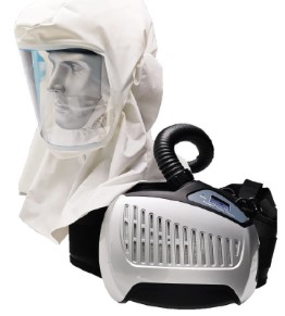 POWERED AIR PURIFYING RESPIRATOR (PAPR) COMPLETE WITH BLOWER UNIT ,BREATHING TUBE AND HOOD WITH VISOR,1 HEPA FILTER,1 PAIR OF PRE FILTERS,1 FLOW INDICATOR AND CHARGER FOR BATTEY -1SET