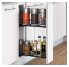 Bottle Pullout 150mm door width, solid base, Anthracite basket