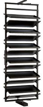 Rotating Shoerack 1920-2190 mm Height Black