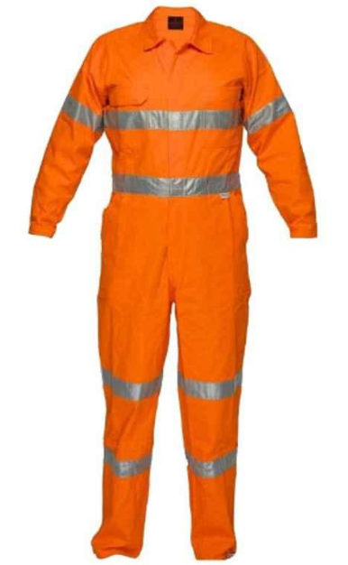 100% COTTON COVERALL WITH 2 INCH REFLECTIVE TAPES