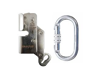 ROPE GRAB FALL ARRESTER WITH CARABINER FOR 8MM STEEL ROPE