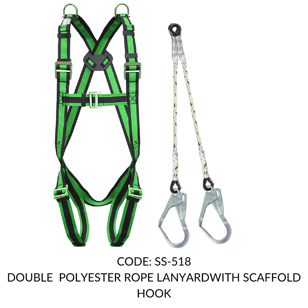 FULLBODY HARNESS WITH ONE DORSAL D RING AND 2 SHOULDER D RINGS FOR CONFINED SPACE ENTRY
