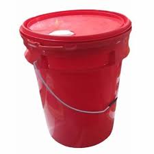 BUCKET WITHOUT PLASTIC HANDLE 20 LTRS RED