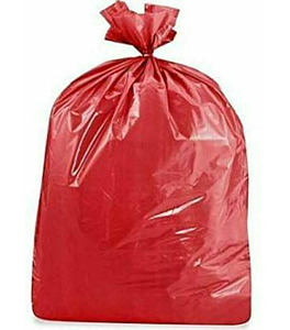 BIODEGRADABLE GARBAGE BAG SIZE 19X21 - 50 MICRONS (RED)