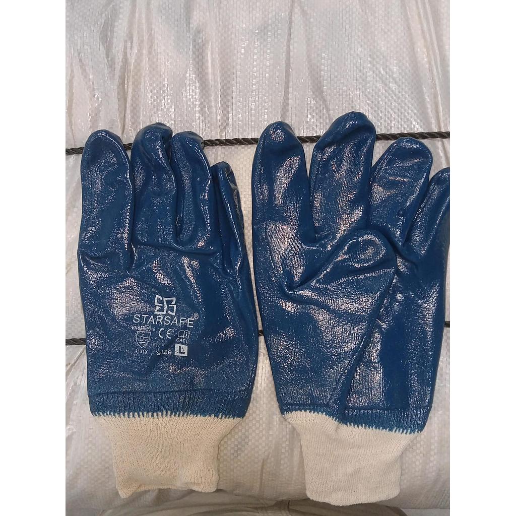 NITRILE COATED BLUE FULL DIP CLOSE CUP GLOVES