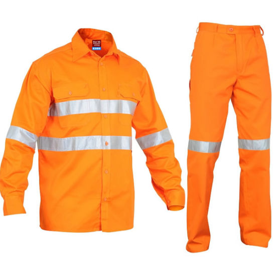 FR JACKET AND PANT WITH REFLECTIVE TAPES 430 GSM INCLUDING E3 CERTIFICATE SIZE - M