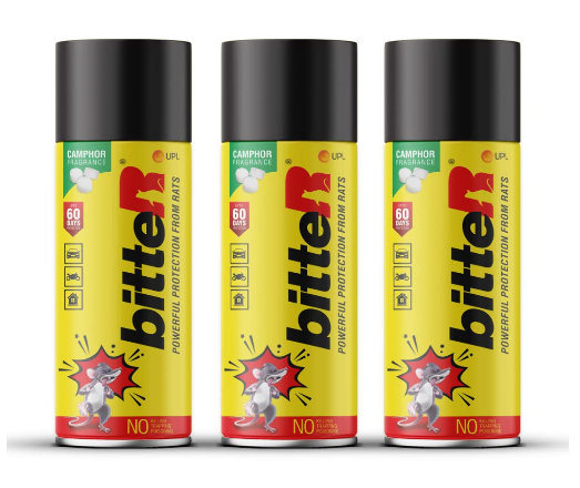 POWERFUL PROTECTION SPRAY FROM RATS - 100ML (Pack of 3) - CAMPHOR FRAGRANCE