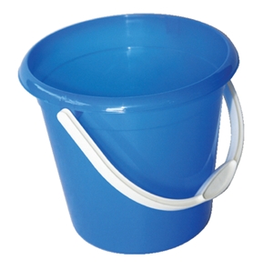 BUCKET WITH PLASTIC HANDLE 20 LTR YELLOW