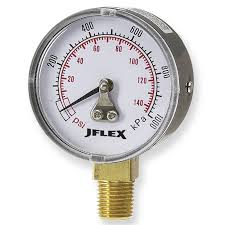 PRESSURE GAUGE 50MM DIAL 1/4 BSP (M)