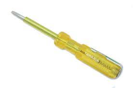 Yellow 170mm Handle Screw Driver with Tester