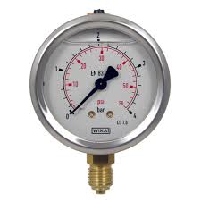 0-10 bar/Mpa  Double scale 63MM Dial All SS Pressure Gauge Glycerine Back Panel