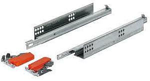 TANDEM RUNNER NL 450MM FULL EXTENSION 30KG WITH LOCKING BRACKET, COMPATIBLE WITH TIP-ON